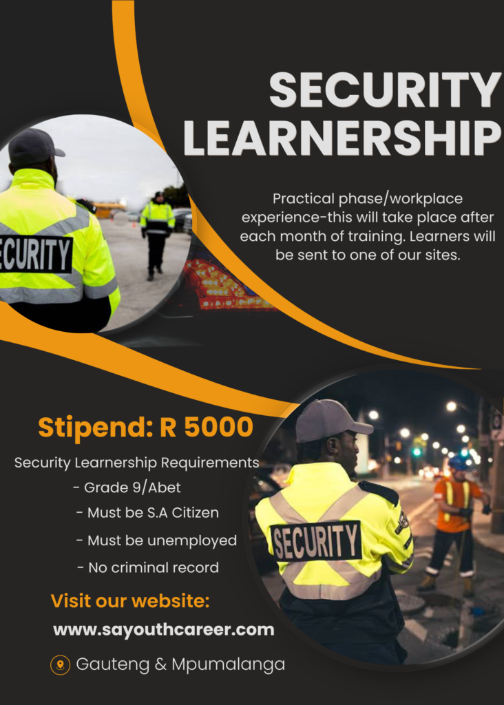 Safety Ambassadors Learnership - SAYOUTH CAREERS - SAYOUTH CAREERS